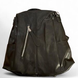 BROMEN Black Women's Anti Theft Backpack grunge